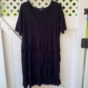 Style & Co black ruffle dress size: 1X